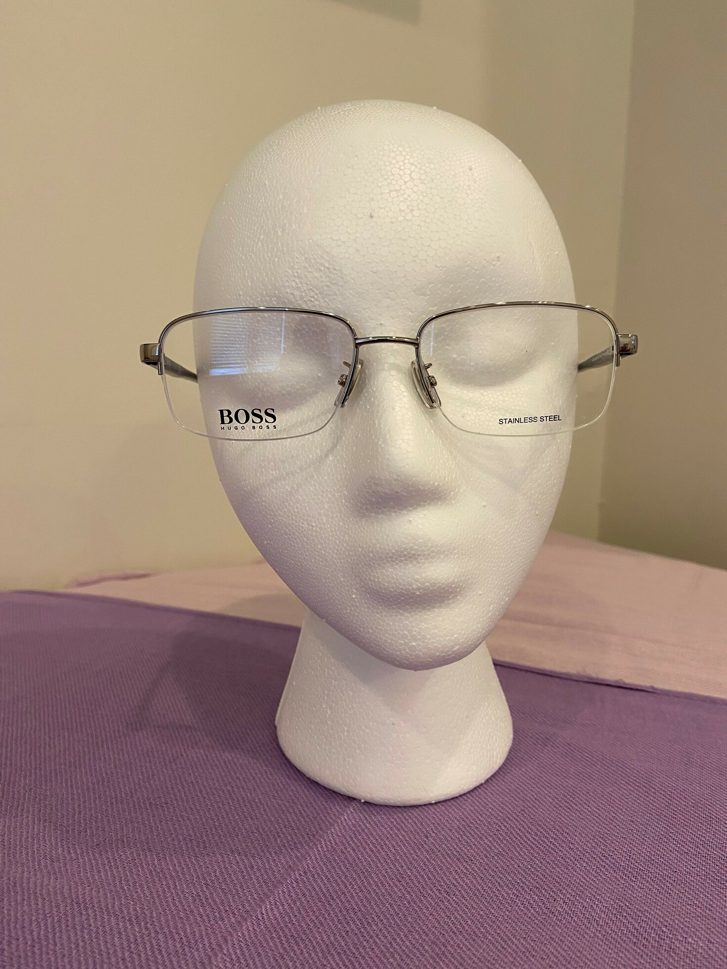 Hugo Boss Silver Half Frame Eyeglass Frames - image 2